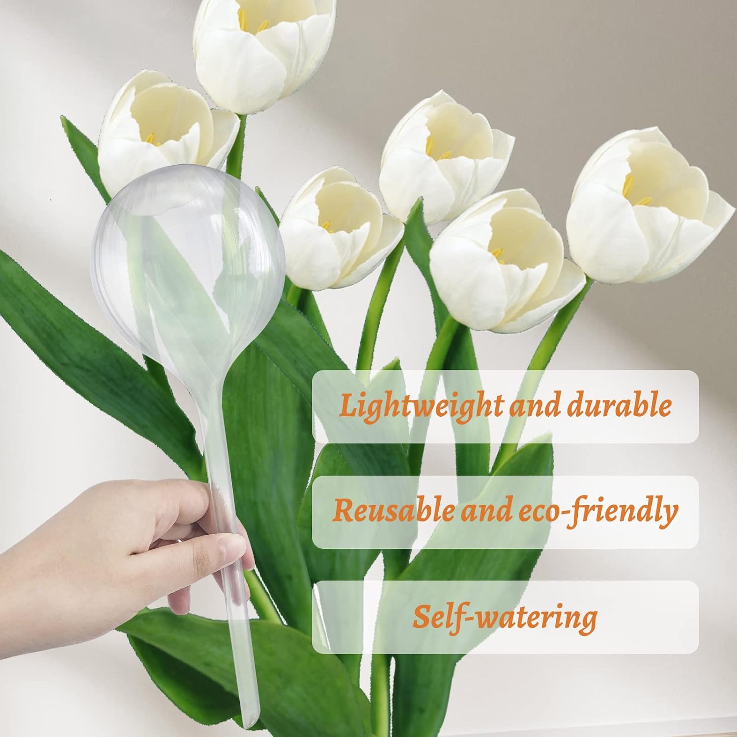 14 Pcs Clear Plant Watering Bulbs,Automatic Self Watering Globes,Garden Water Device Watering System for Plants,Indoor Outdoor Decor