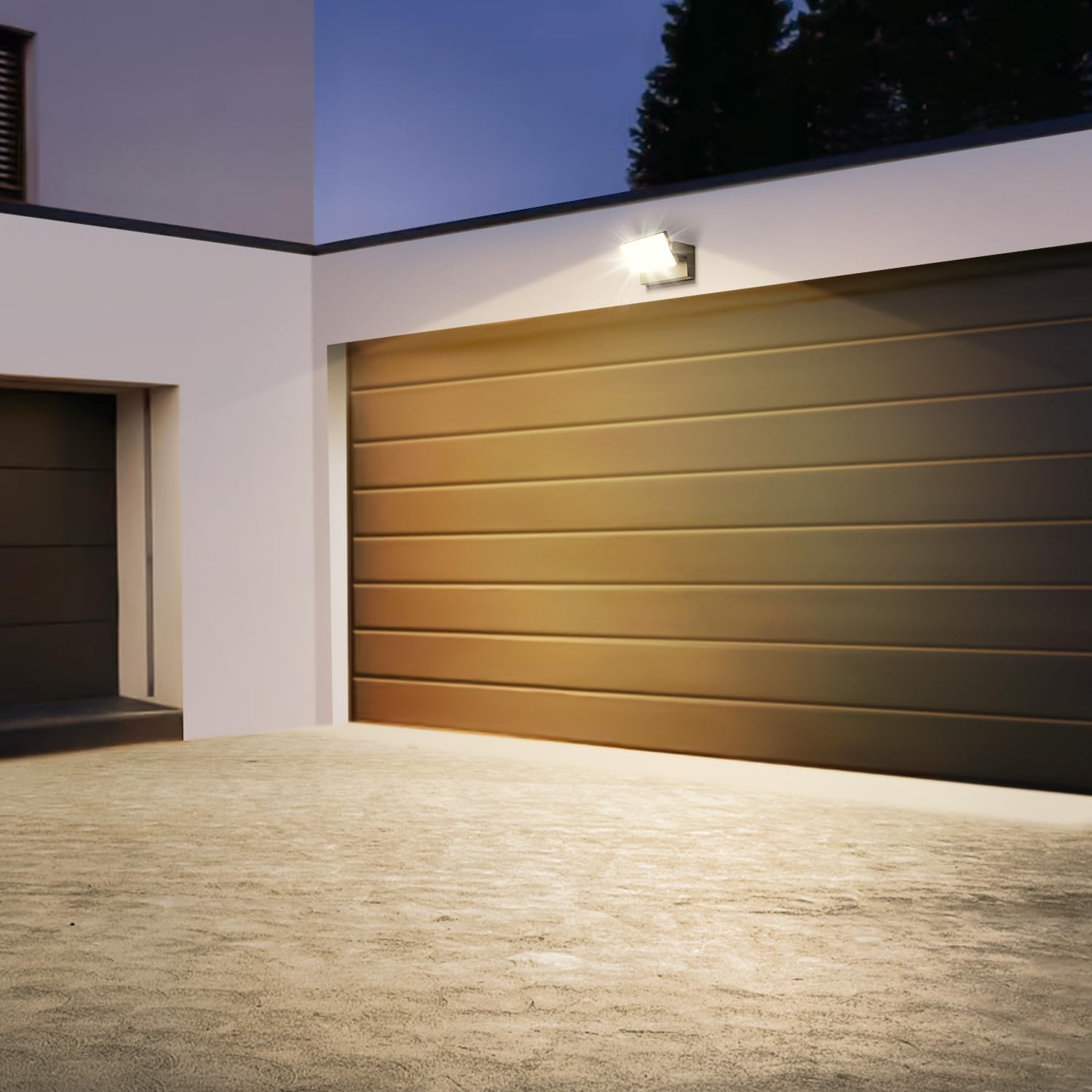 Kingwen 40W Außenwandleuchten 3000K LED Wandleuchte Aussen/Innen LED Wandleuchte Außen Modern mit 360°Schwenkbar Panel Wandleuchte Aussen Wasserdicht IP65,Schwarz,für Garagen Terrasse