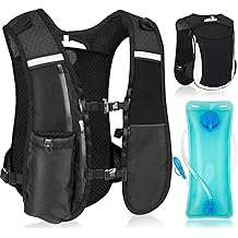 Hydration Backpack with 2L Water Bladder, Lightweight Running Vest for Women Men, Adjustable Straps, Multi-Pocket Water backpack, Breathable Running Vest for Hiking, Cycling, Climbing, Camping, Biking