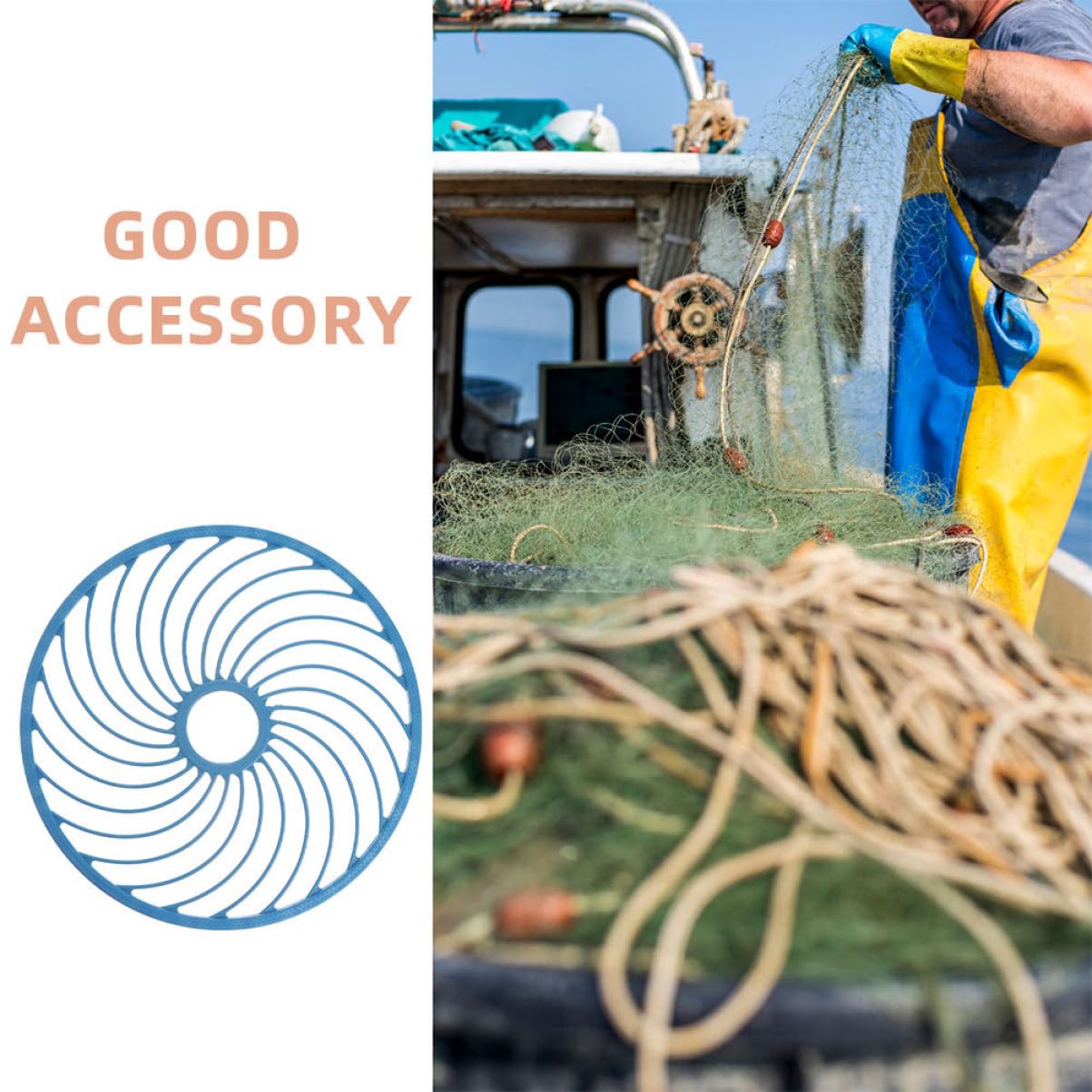 Abaodam 2pezzi Disco da Lancio per Retino da Pesca Mano Resistente all Acqua Salata Anelli da Lancio Accessori per Retino da Pesca Portatile e Facile da Usare