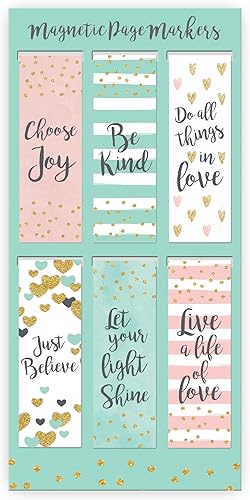 Miniatura 54 de Christian Art Gifts - Conjunto de marcapáginas magnéticos Lift Up Your Hands, 6 unidades Escénica #1