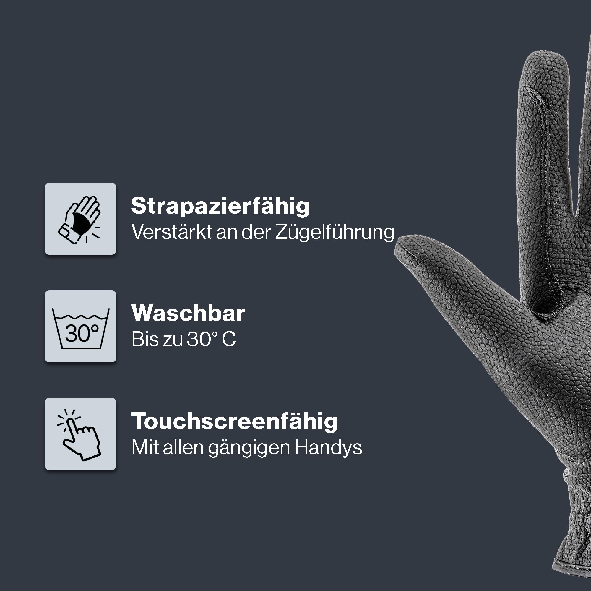 Uvex i-Performance 2 - Flexibler, optimal belüfteter Reithandschuh für Damen und Herren - exzellenter Grip & strapazierfähig - touchscreenfähig