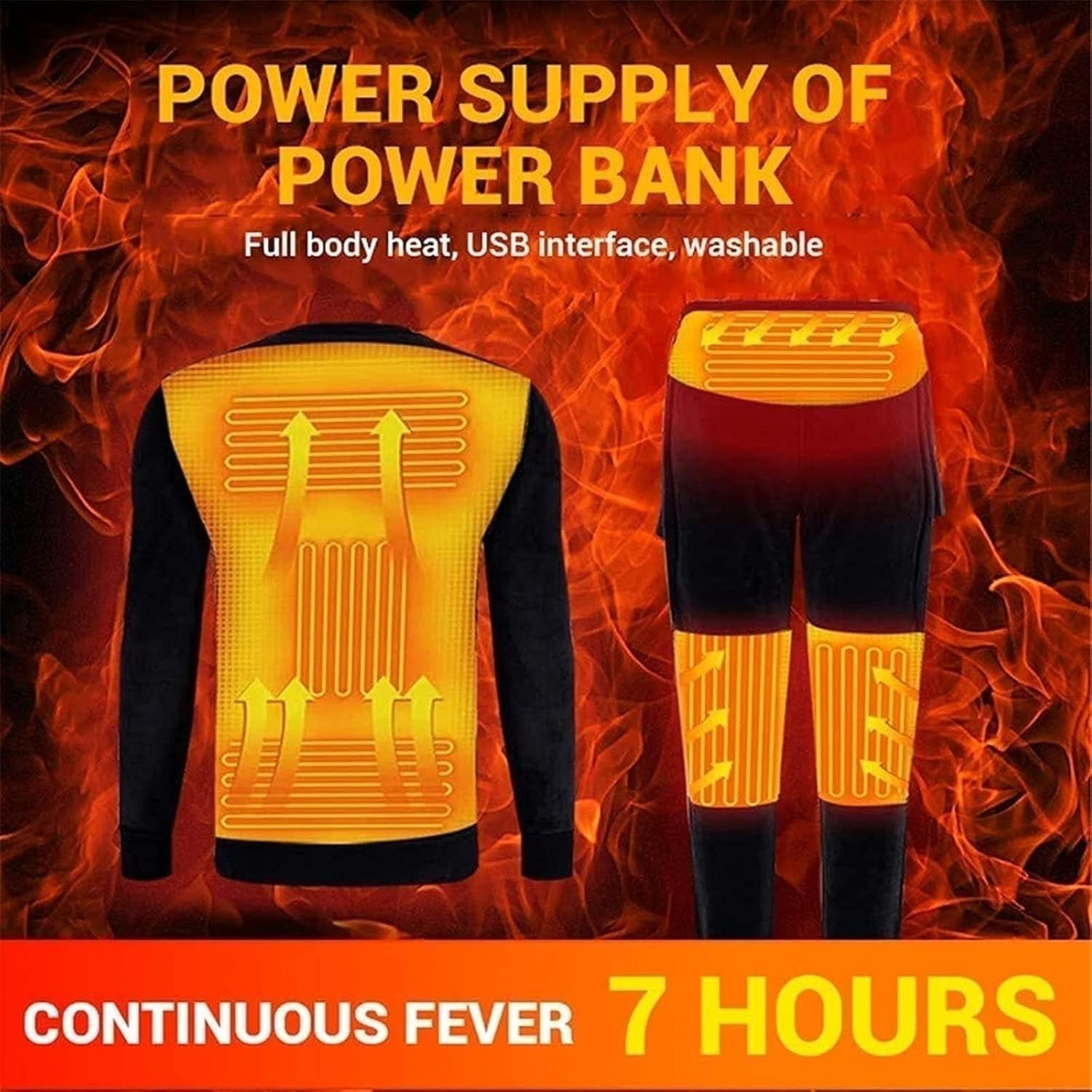 Elektrycznie podgrzewana bielizna, Męska zimowa bielizna termoaktywna ładowana przez USB z regulacją temperatury Spodnie termoaktywne do aktywności na świeżym powietrzu Myślistwo(L)