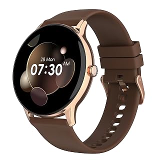 Noise Twist Go Smart Watch 1.39" Display, TruSyncᵀᴹ BT Calling, Glossy Metal Finish, 150+ Watch Faces, IP68, Sleep Tracking, 100+ Sports Modes, Smart Watch for Men and Women (Vintage Brown)