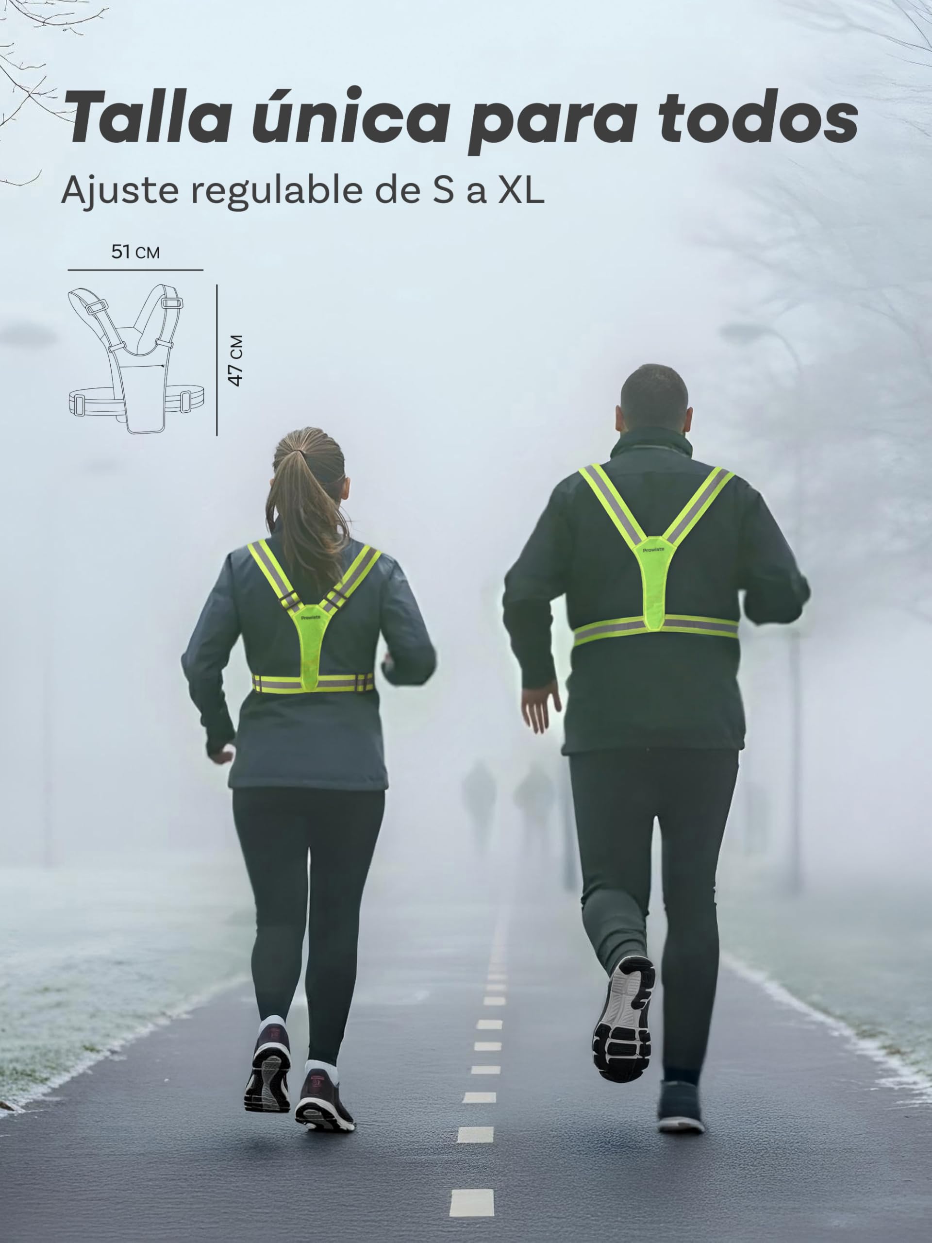 Prowiste Chaleco Reflectante Bicicleta Hombres & Mujeres – Visibilidad 360° con Bolsillo Frontal – Correas Ajustables – también para Correr & Actividades al Aire Libre