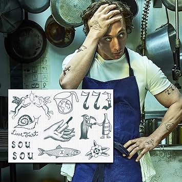 Carmy Inspired Temporary Tattoos Set