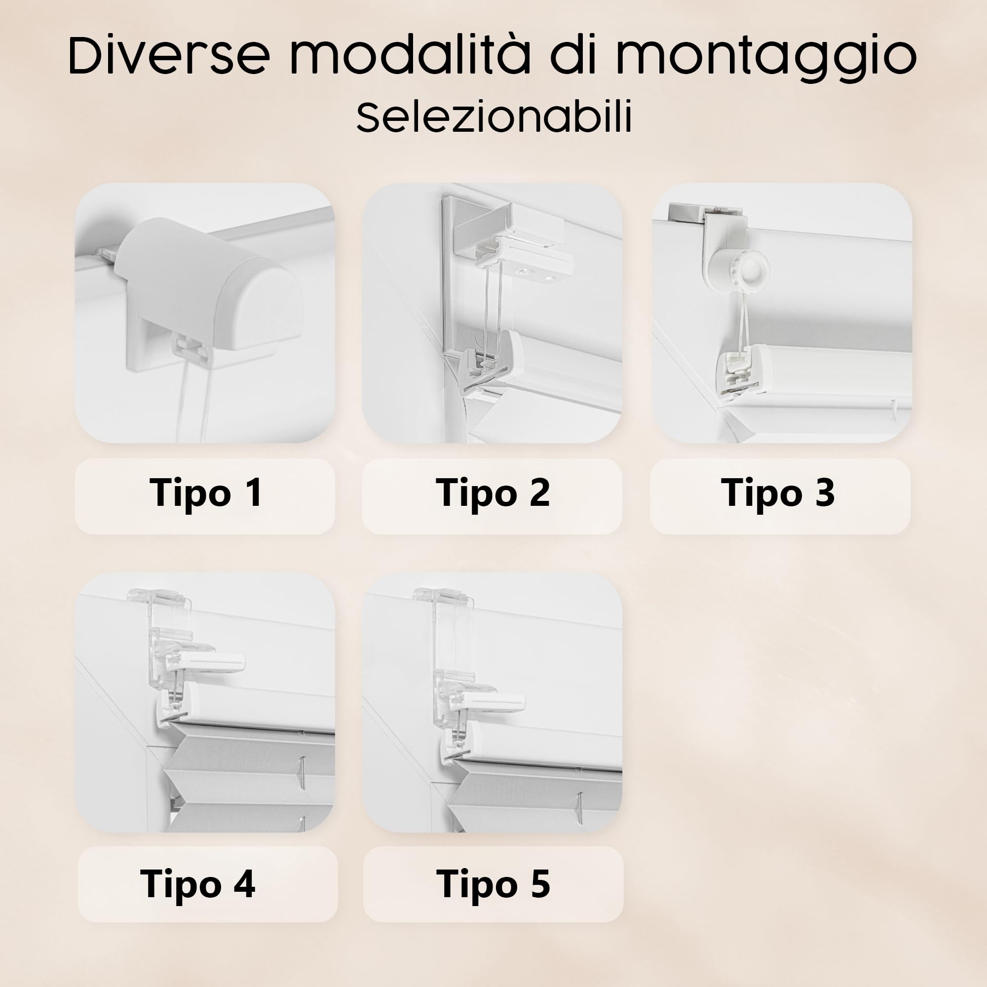 Concept Blinds - Tende Plissettate Oscuranti Personalizzabili – Installazione Senza Forare – Tessuto Oscurante – Per Finestre da 30-130 cm x 40-230 cm