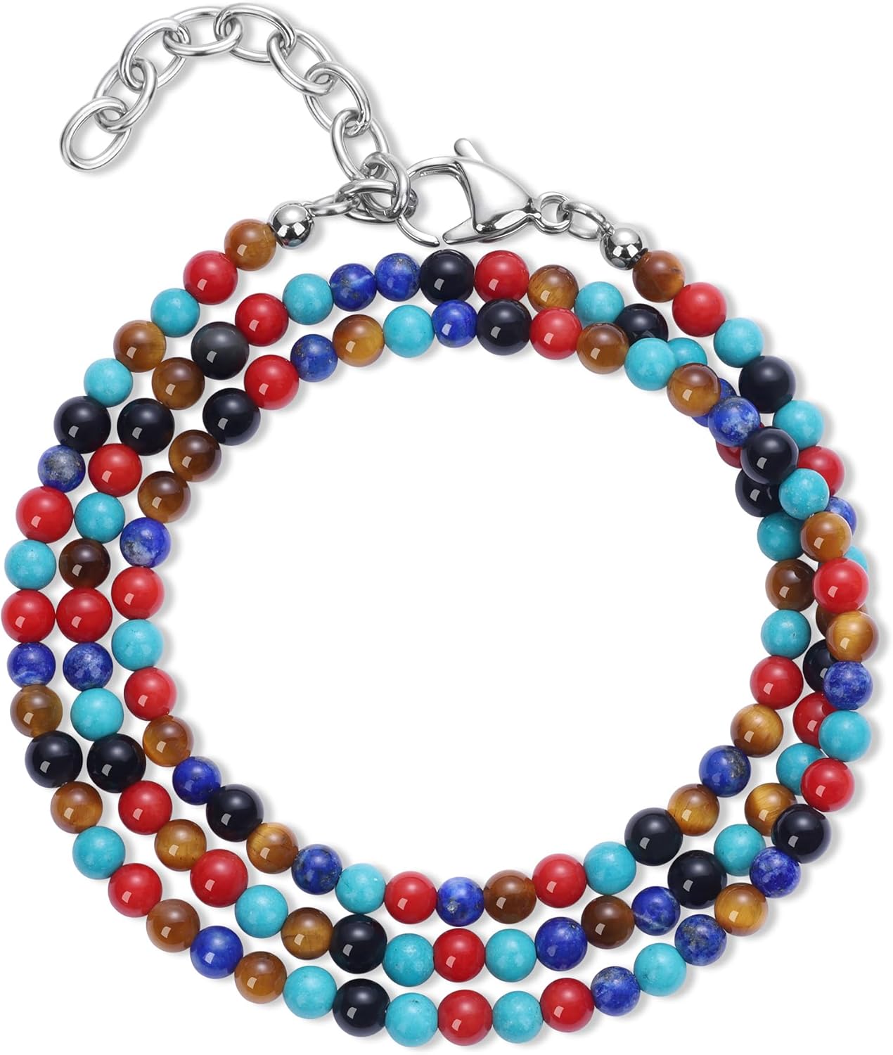 GAVU Beaded Bracelet for Men, Gemstone Necklace for Men Quality Bead Jewelry