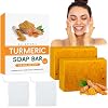 Kojic Acid Soap Vitamin C Soap Piece Remove Dark Spots Natural Handmade Turmeric Soap for Face and Body Pore Reduction Deep Cleansing Moisturizing