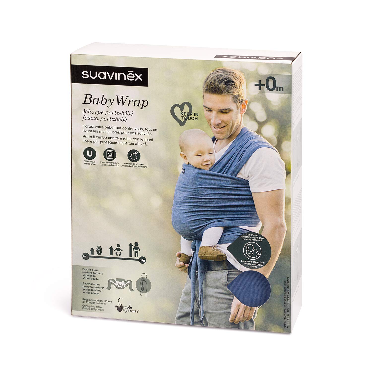 Suavinex 400869 Baby Wrap Fascia Portabebè Elastica - Blu