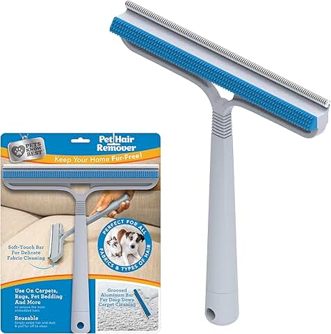 Pets Know Best Pet Hair Remover Cleaning Tool | Dual-Sided Multi-Purpose Carpet Scraper and Rug Rake for Fur Removal in Homes, Car Interiors & on Fabrics, Dogs, Cats, Pets & Animals | As Seen on TV