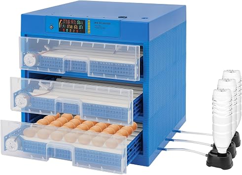 Digital Incubator with LED Display, 192 Egg Capacity Automatic Poultry Hatcher Machine-Automatic Turning & Humidity Control for Hatching Chicken Duck Quail Eggs.