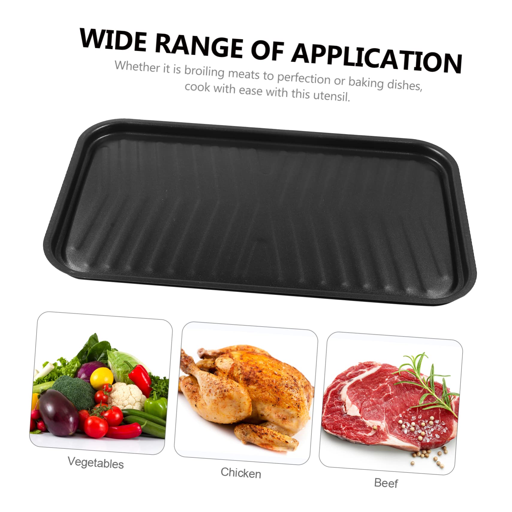 Anneome Sartén Grill Antiadherente de Inoxidable para Barbacoa y Cocina Placa para Pescado y Carnes Diseño Compacto y Resistente la Calor para Parrillas y Hornos Eléctricos
