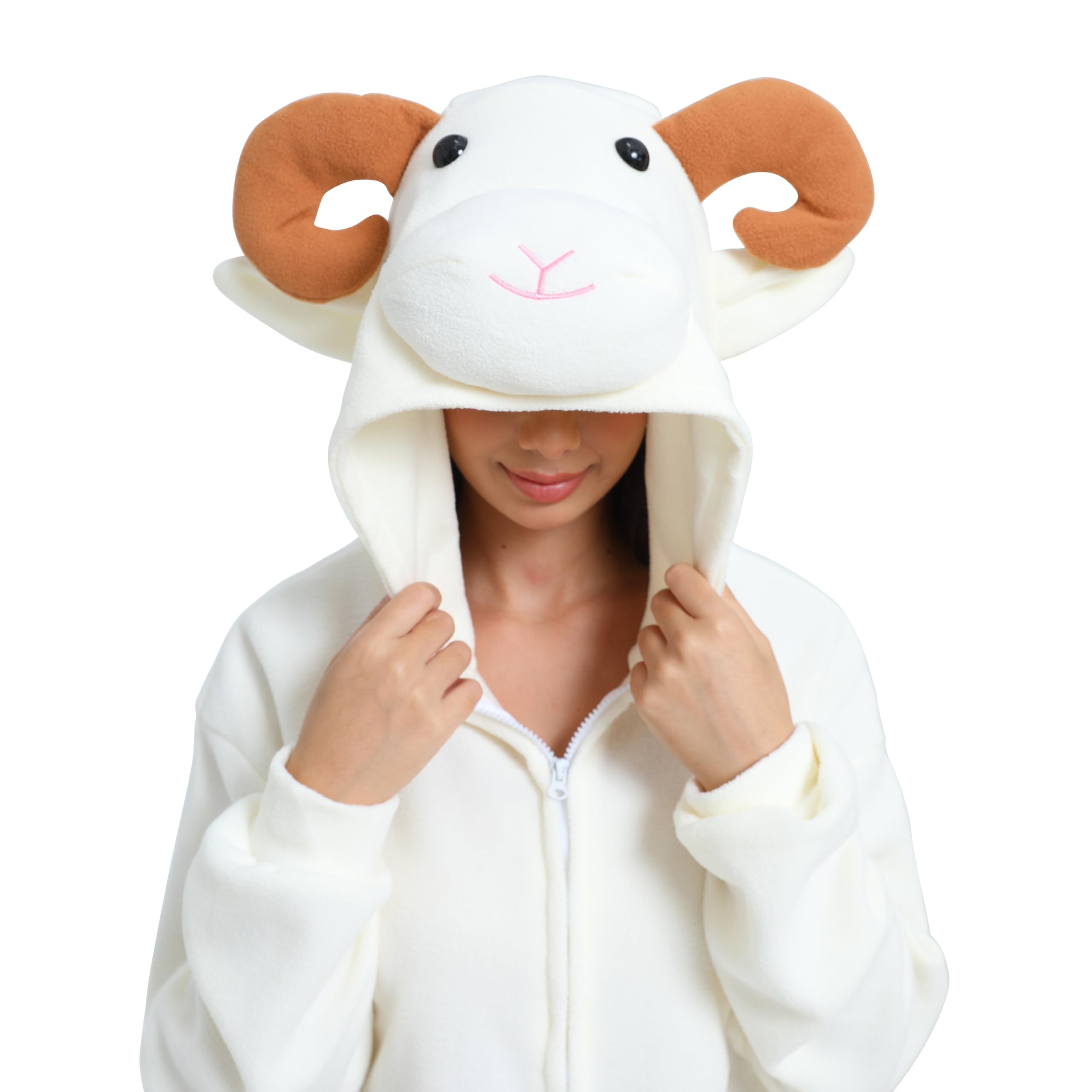 NAITOKE Disfraz de animal para adultos, disfraz de Halloween, pijama de una pieza para mujeres, hombres y adolescentes