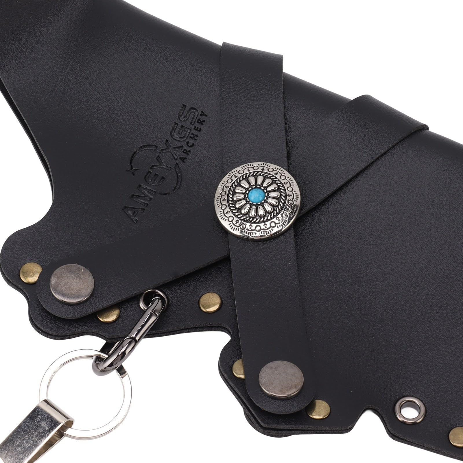 Bewinner Tiro con Flecha Aljaba Bolsa Ligera de Cuero PU Duradera para Practicar Objetivos de Caza Al Aire, Soporte de Flecha Ajustable para Hombres y Mujeres — view 6