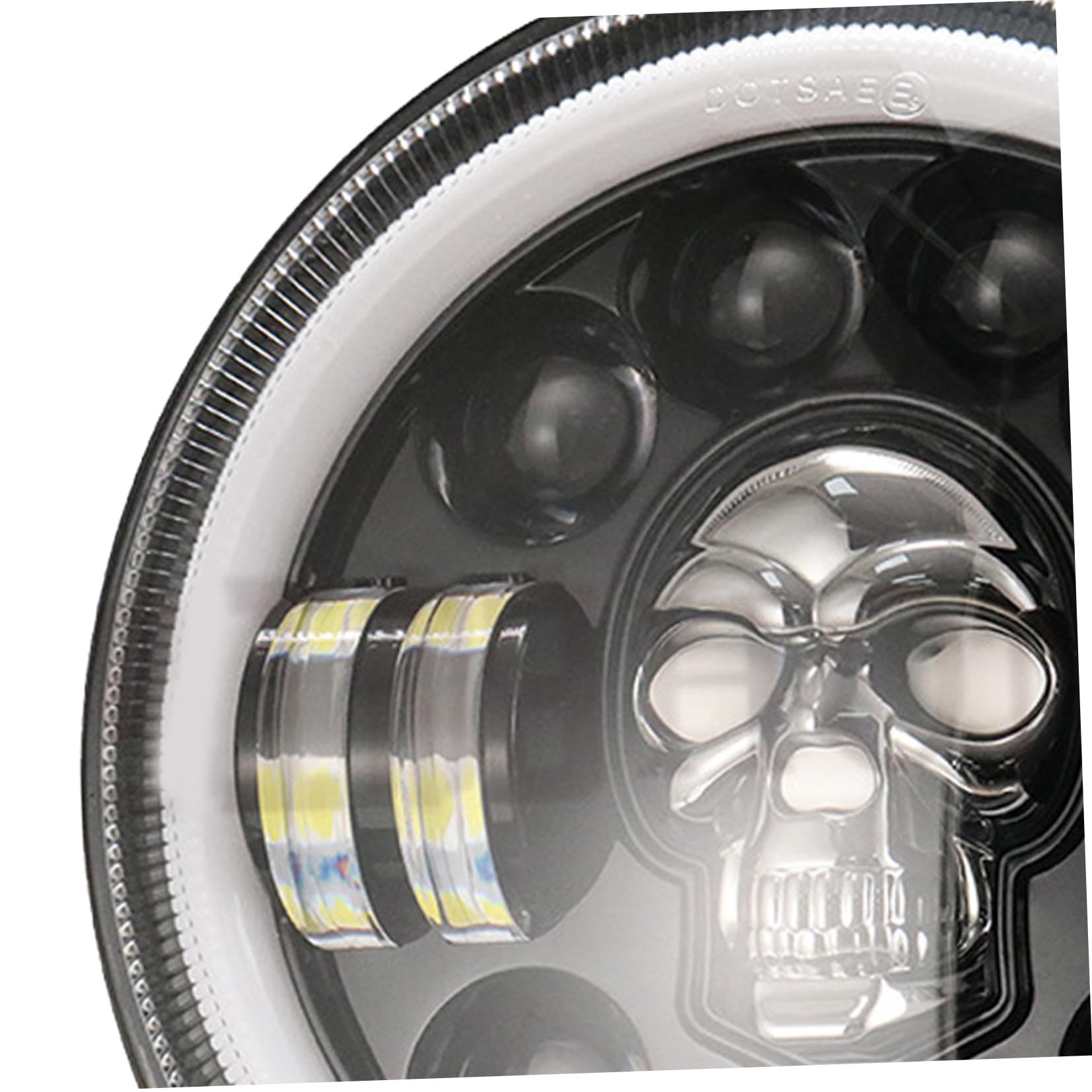 GARVALON Phare LED pour Forme Tête De Mort Éclairage 60 W Modifié pour Véhicule Tout