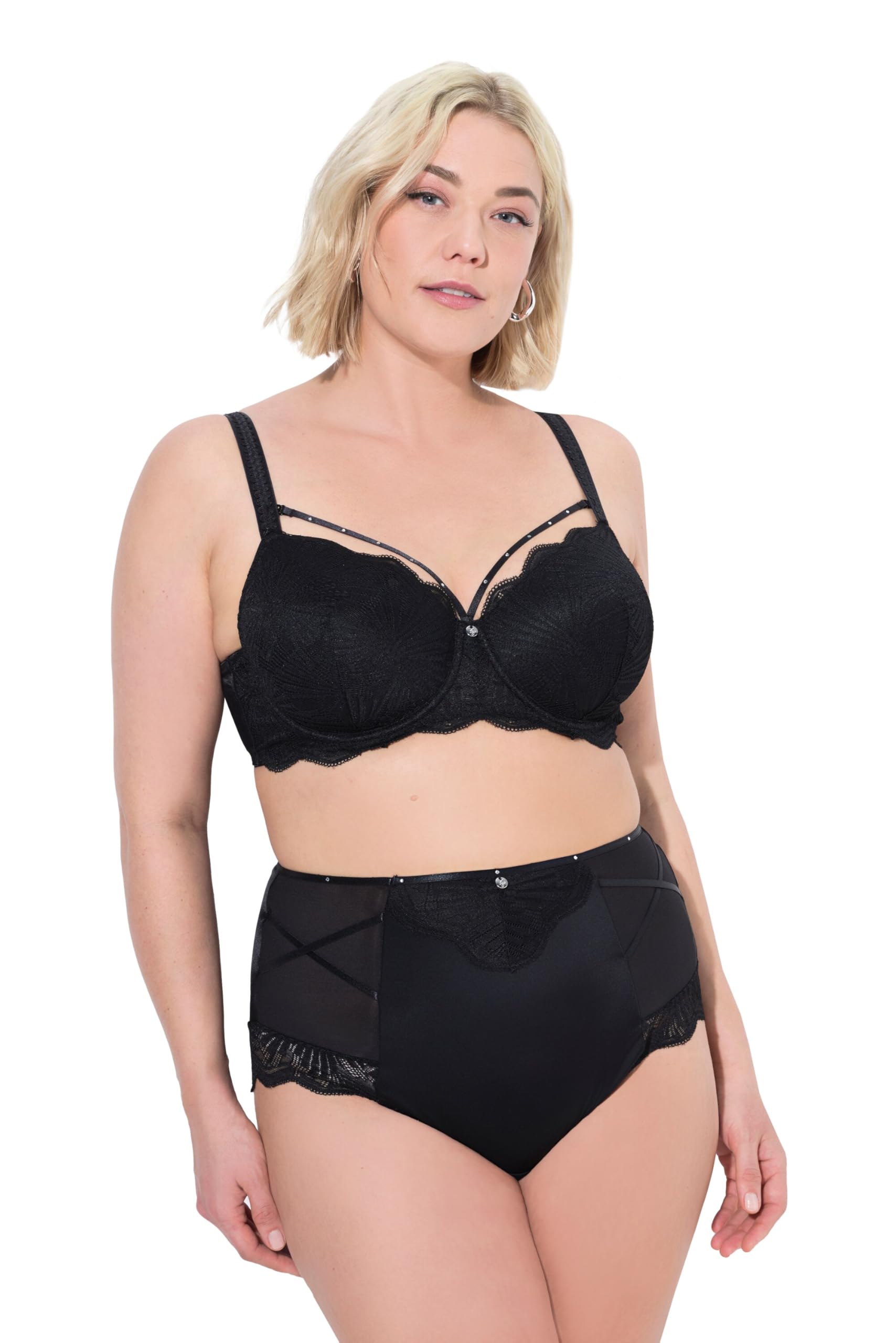 Ulla Popken TruYou by Damen große Größen Übergrößen Plus Size Bügel-BH, Zierbänder abnehmbar, Softcups 837936