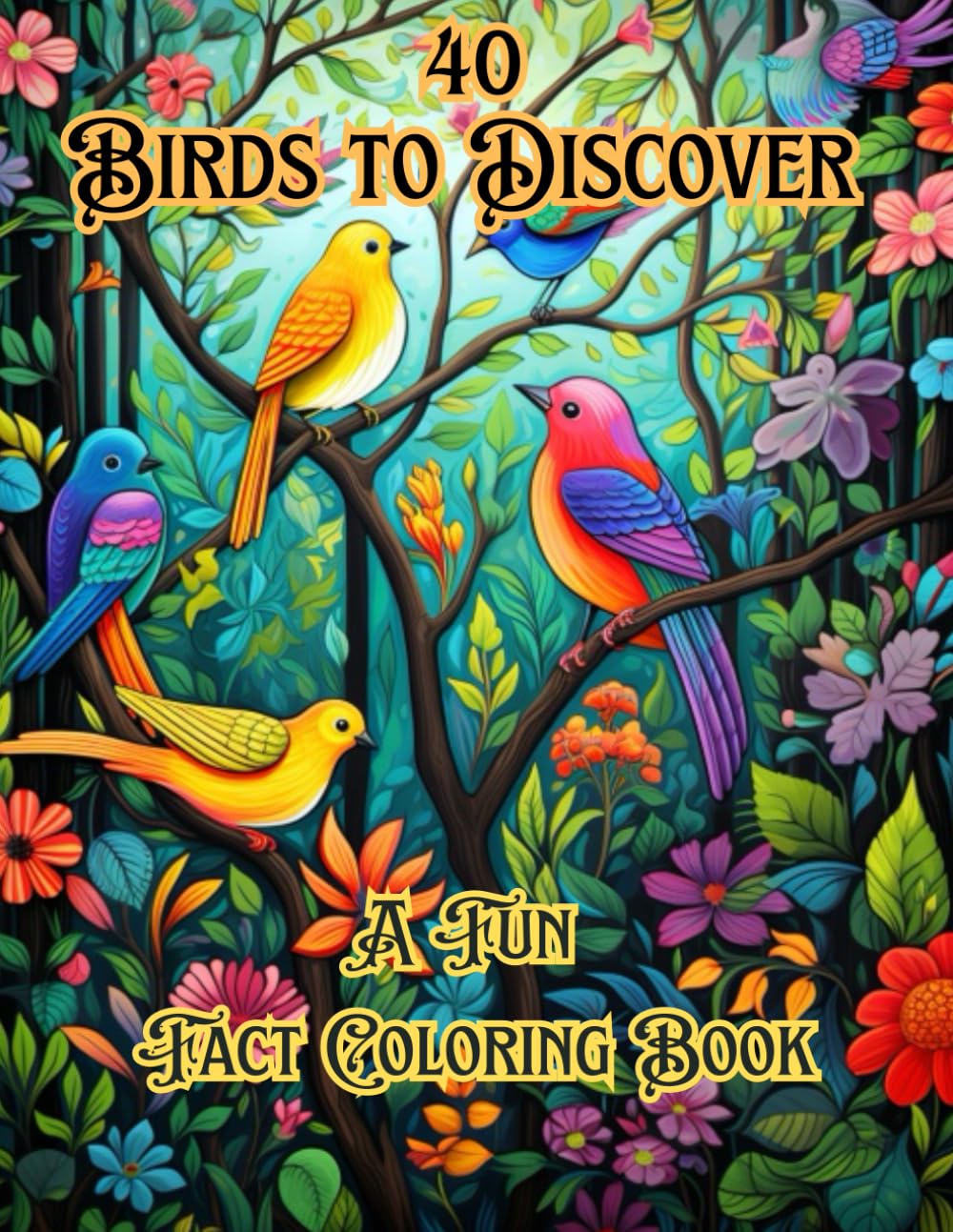 40 Birds To Discover: A Fun Fact Coloring Book