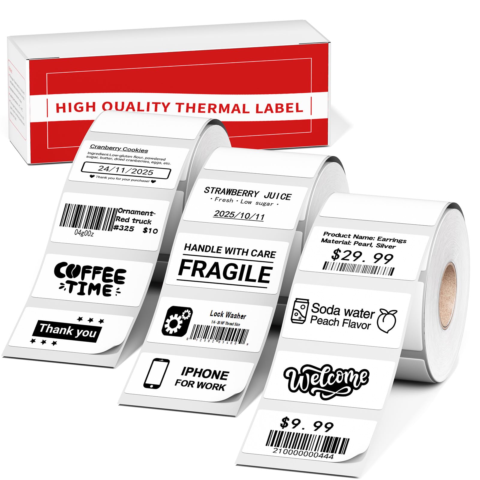 960 PCS M110 Thermal Labels White, for M100/ M110/ M250/ M220/ M260 Label Maker, Compatible with Phomemo Labels, Original Print Master Label Refill