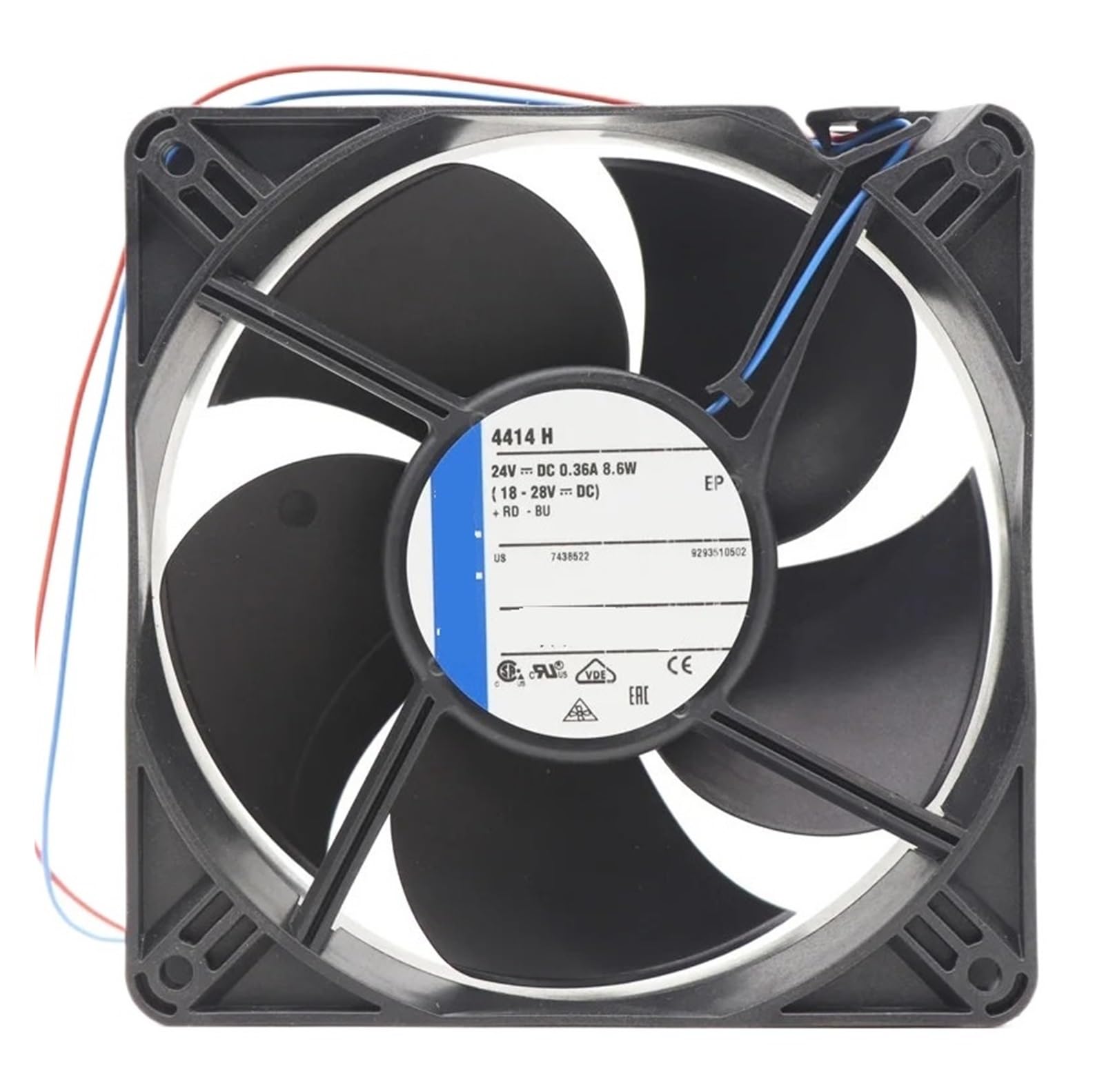 YMUGUEGH 4414H 120x120x38mm 12cm 12038 24V DC 8.6W 0.36A 240m3/h 4300RPM Cooling Fan