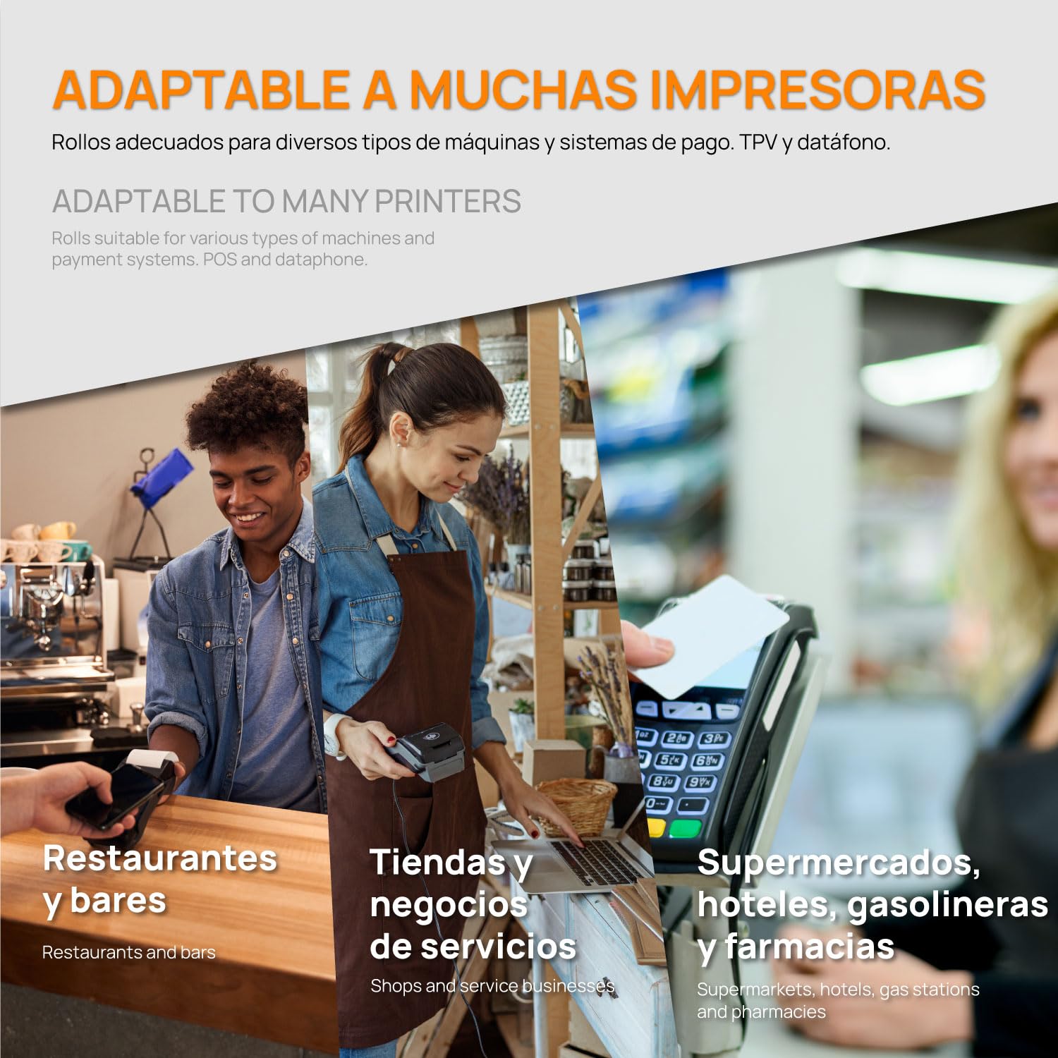 Rollo Termico, Rollos de Papel Termico, Papel Termico para tpv Tactil Hosteleria, Caja Registradora, Impresora Tickets, Rollo Papel Blanco para Datofono e Impresora, tamaño 80x80x12 - SIDI (8 unds)