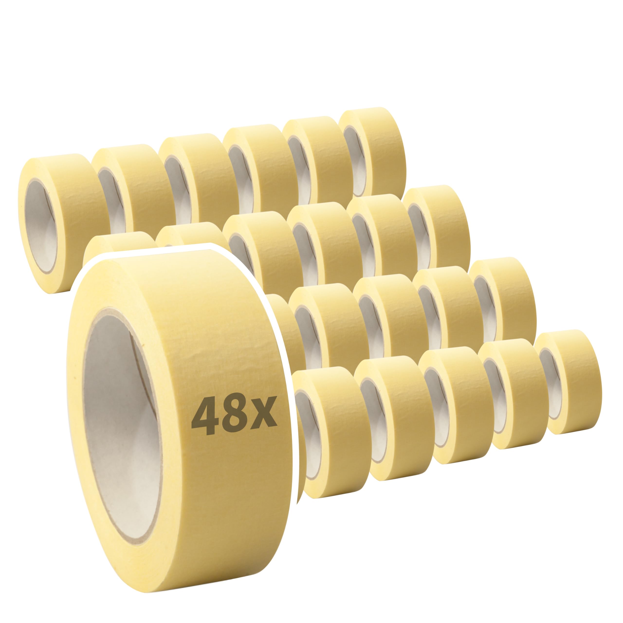 48 Rollen 'Premium' selmundo 3205 Kreppklebeband Malerkrepp Abdeckband 38mm 50m gelb