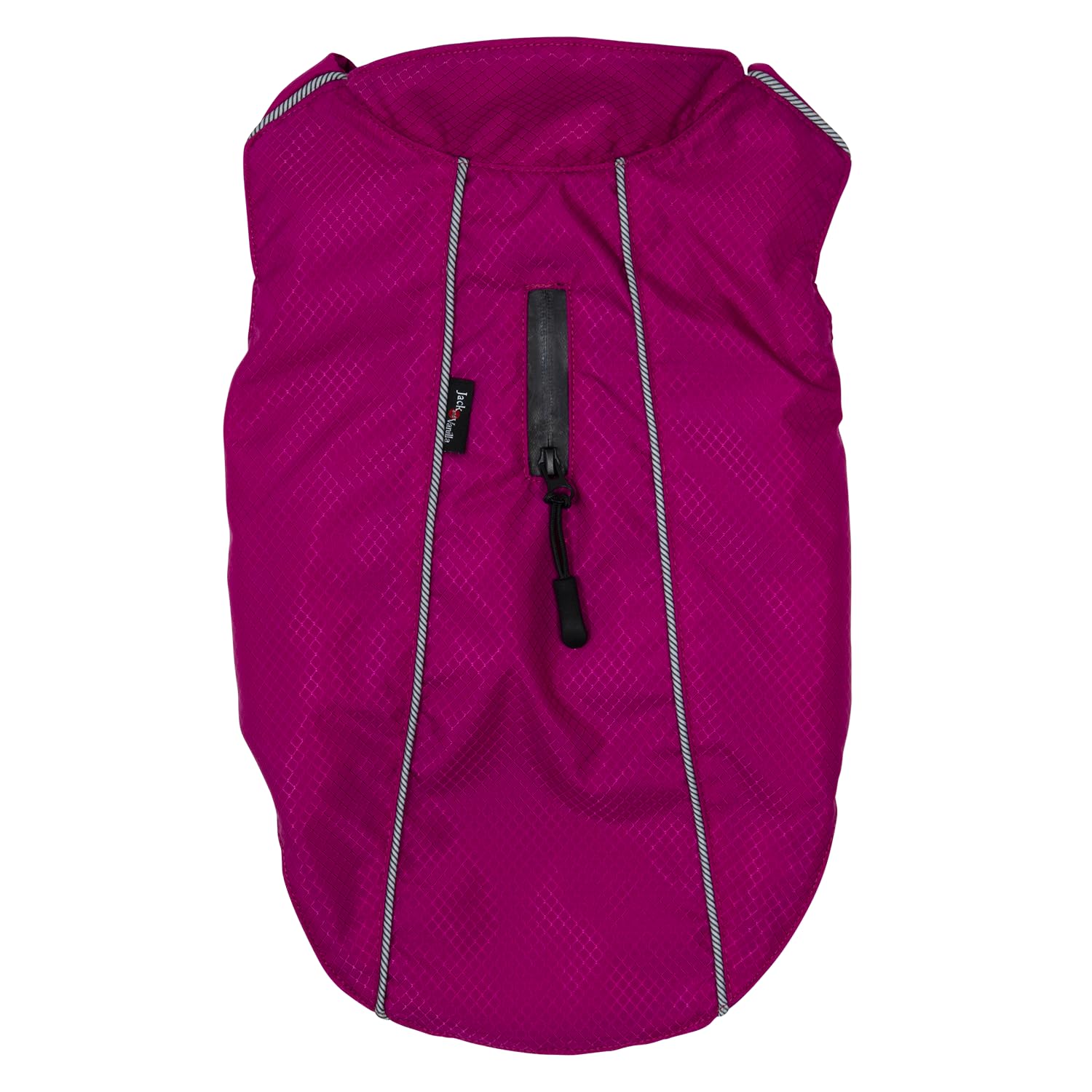JACK AND VANILLA, Elegant Dog Coat Fuchsia Light and Comfortable Weatherproof with Adjustable Closure Size S Fuchsia 35cm Model Expedition