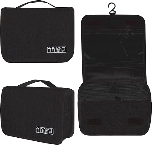 Miniatura 1 de EI Sonador Neceser de aseo personal, bolsa de viaje con gancho para colgar, resistente al agua, bolsa de cosméticos para maquillaje, organizador de