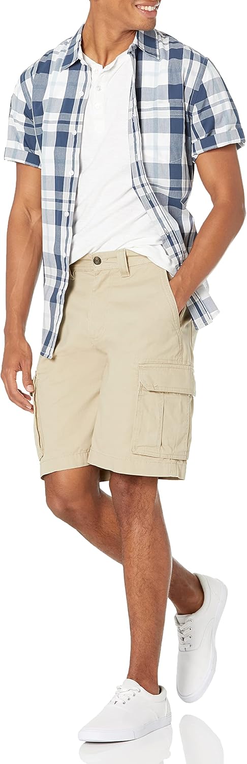 Amazon Essentials Men's Classic-Fit Cargo Short (Available in Big & Tall) 29 Khaki Brown