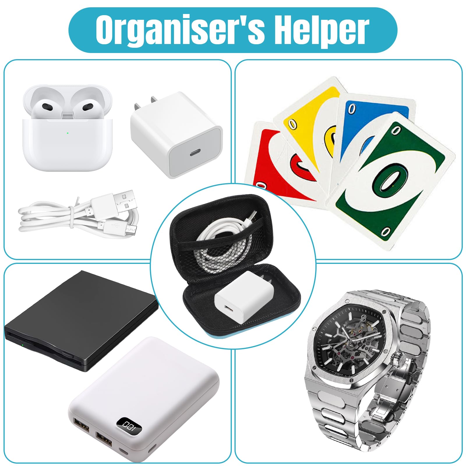 4 Pcs Playing Card Case for UNO Cards Waterproof UNO Case for Camping Storing 4 Colours UNO Card Holder Game Box - Image 4