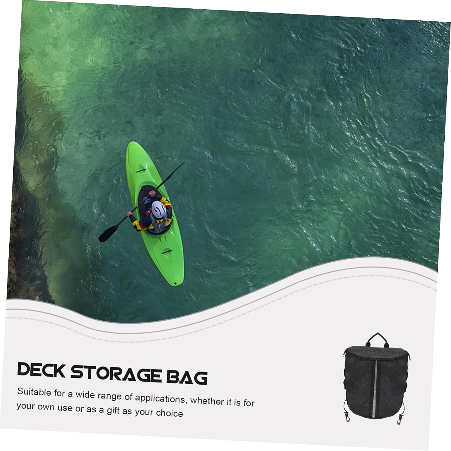 WOONEKY Kayak Deck Organizer Surfboard Deck Bag Paddleboard Sundries Bag Storage