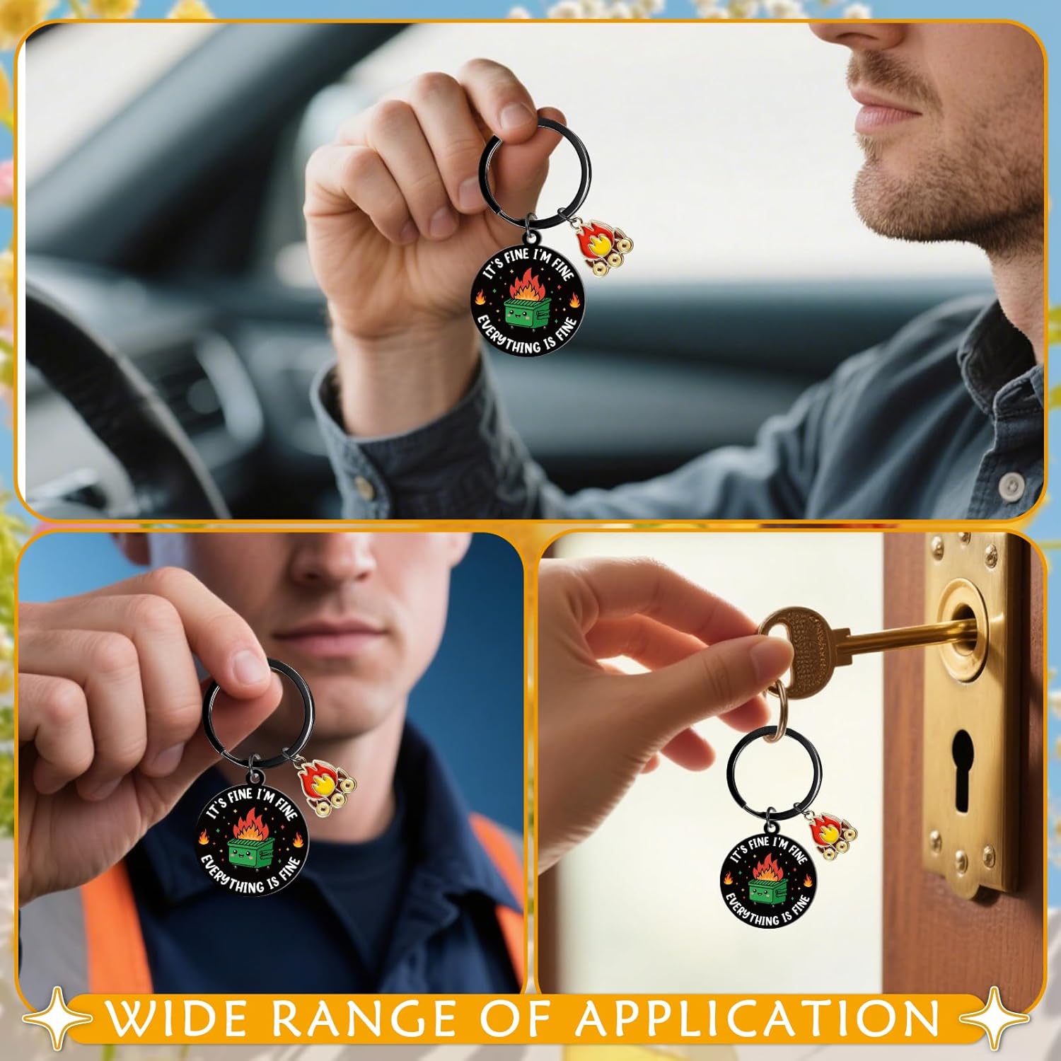 Dumpster Fire Gift Keychain - Funny Novelty Keychain, Christmas Boss Day Thank You Appreciation Office Emotional Support Gifts for Bosses Leader Manager Supervisor Employee Coworkers - Image 5