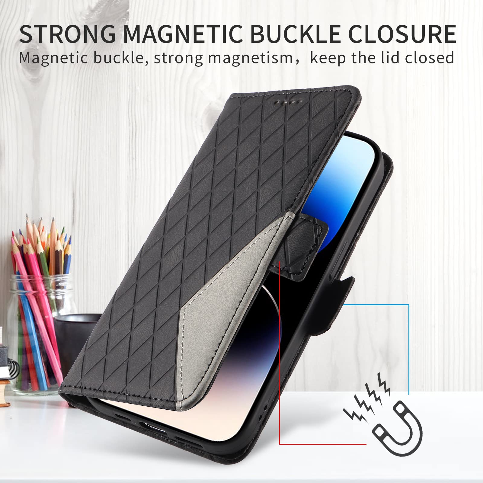 Custodia Portafoglio Con Tracolla Per Honor X8A - Pelle PU, 5 Slot Carte, Tasca Cerniera, Cinturino Regolabile 70-140 Cm - Nero