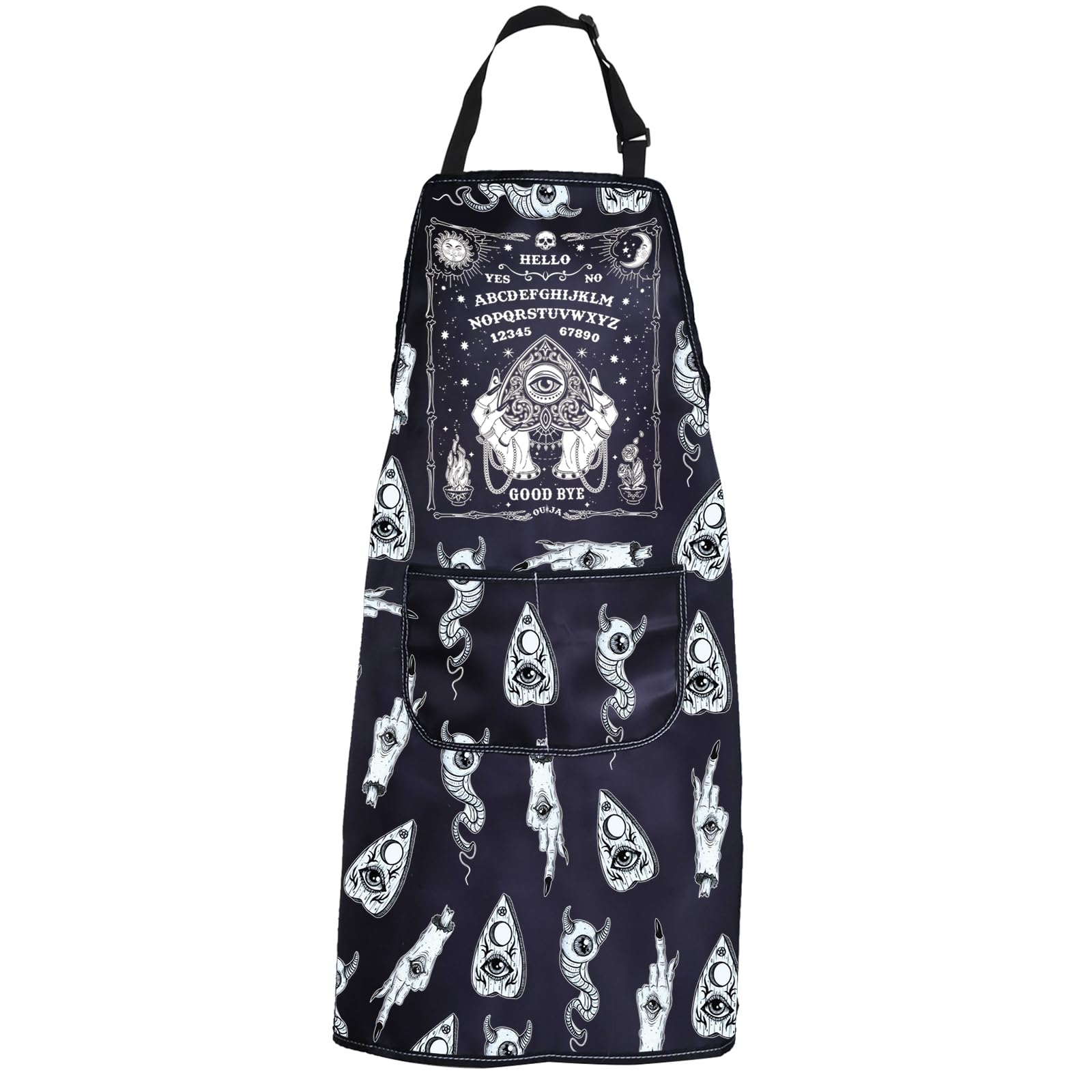 PXTIDY Spirit Ouija Board Apron Occult Game Board Adjustable Apron Gothic Horror Spooky Witch Wicca Ouija Game Lover Gift