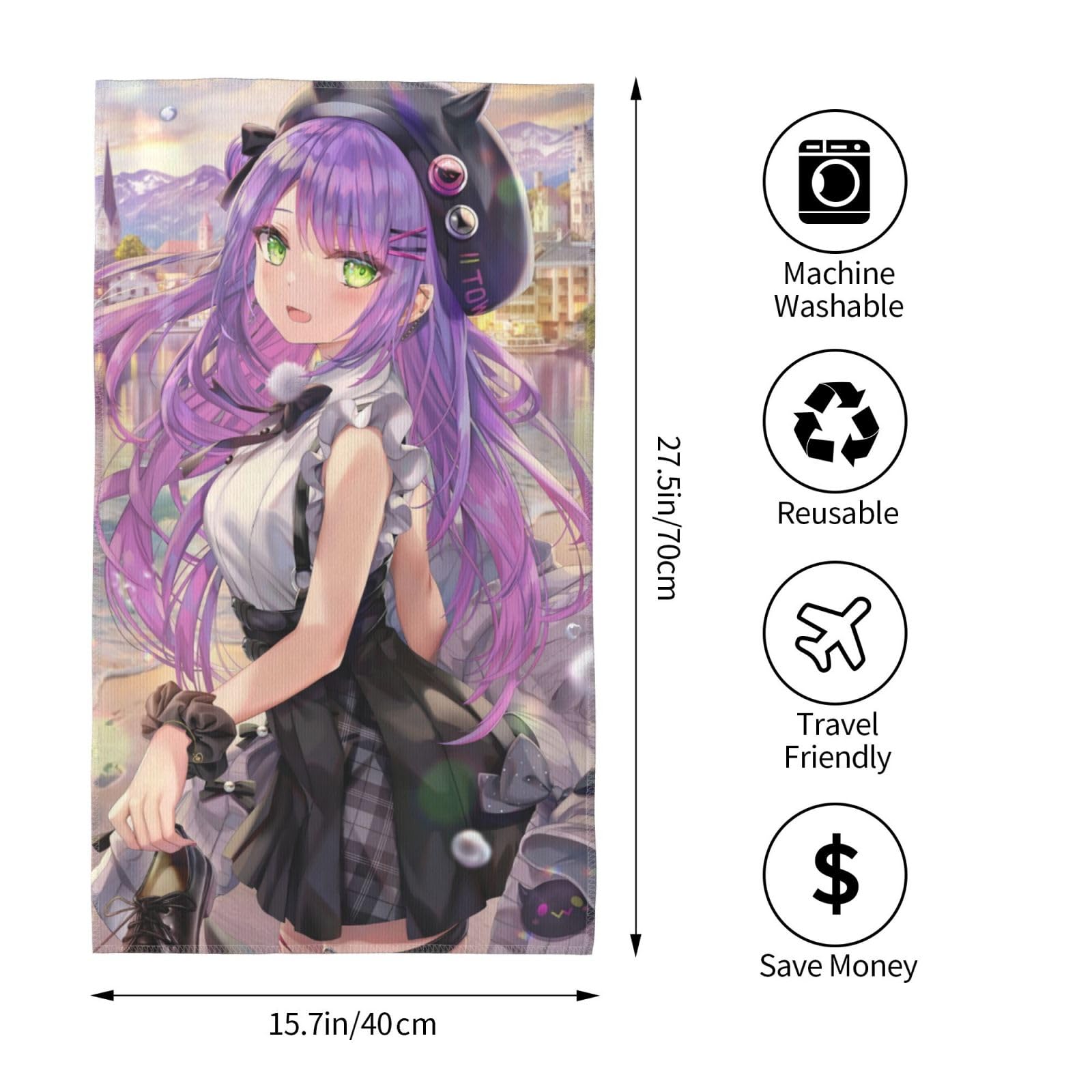 冬コミ ローソンコラボ ほむら マイクロファイバータオル 魔法少女まどか☆マギカ マイクロファイバータオル（ナイト