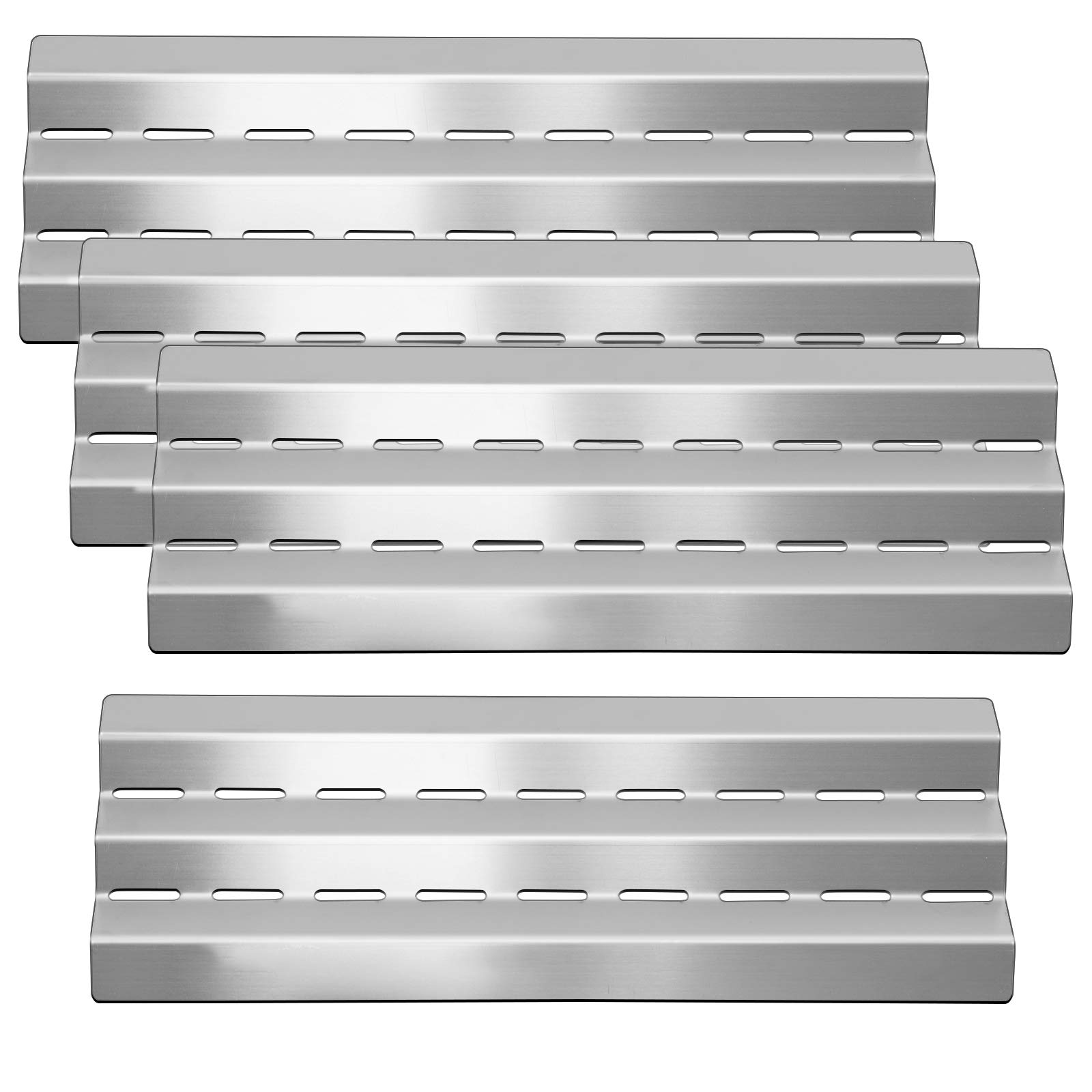 Zemibi Heat Plate Tent Shield, Grill Heat Plate, 4 Pack, 17 9/16", Stainless Steel Flame Tamer for Gas Grill Huntington 6761-64, 6761-84, 6761-67, Grill Replacement Parts for GrillPro 235089S Model