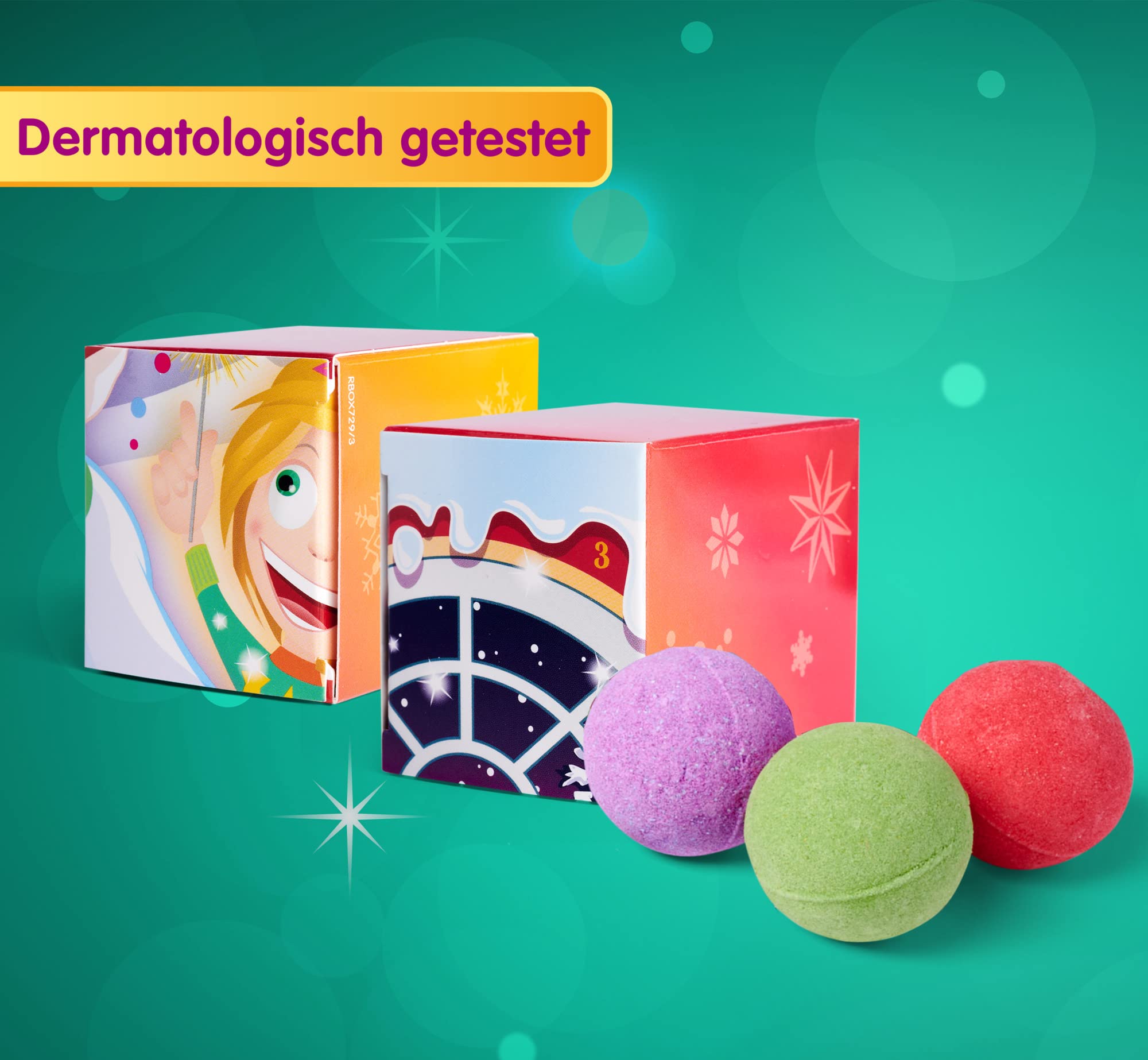 Simba 105953614 - Glibbi Adventskalender, 24 Überraschungen, Badewannenspielzeug, Badespaß, Badebombe, Glibber, Schleim, Badekugel, ab 3 Jahren