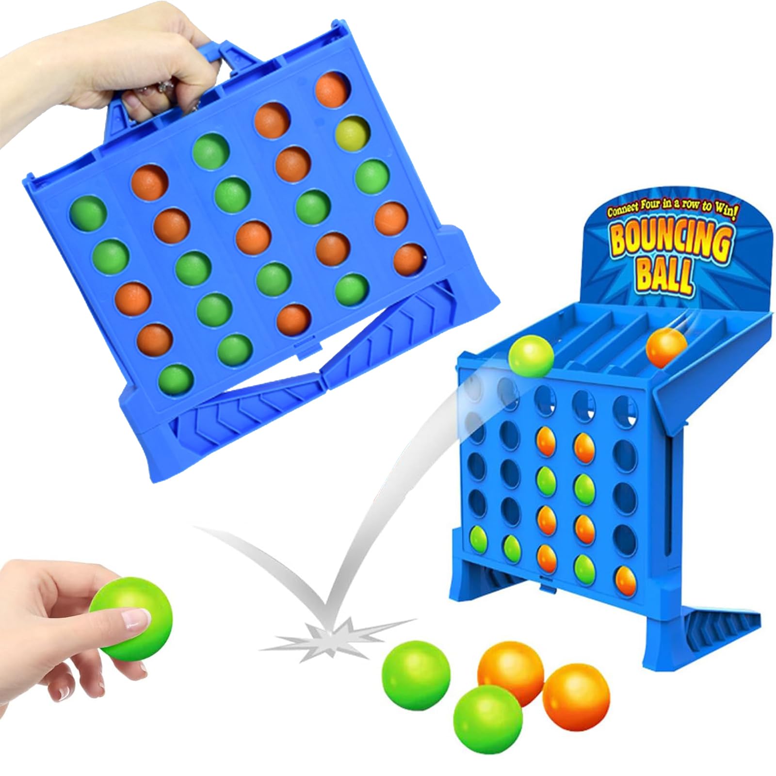 AnchFnny Bouncing Ball Board Game,Classic Strategy 4 Shots Games for Kids