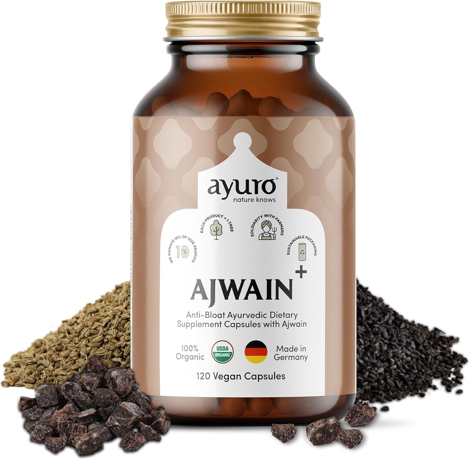 ayuro Organic Ajwain, Organic Antacid for Acid Reflux