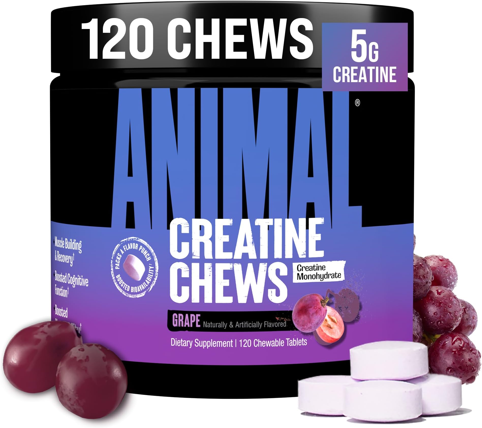 Creatine Performance Chews Grape 120 chewables