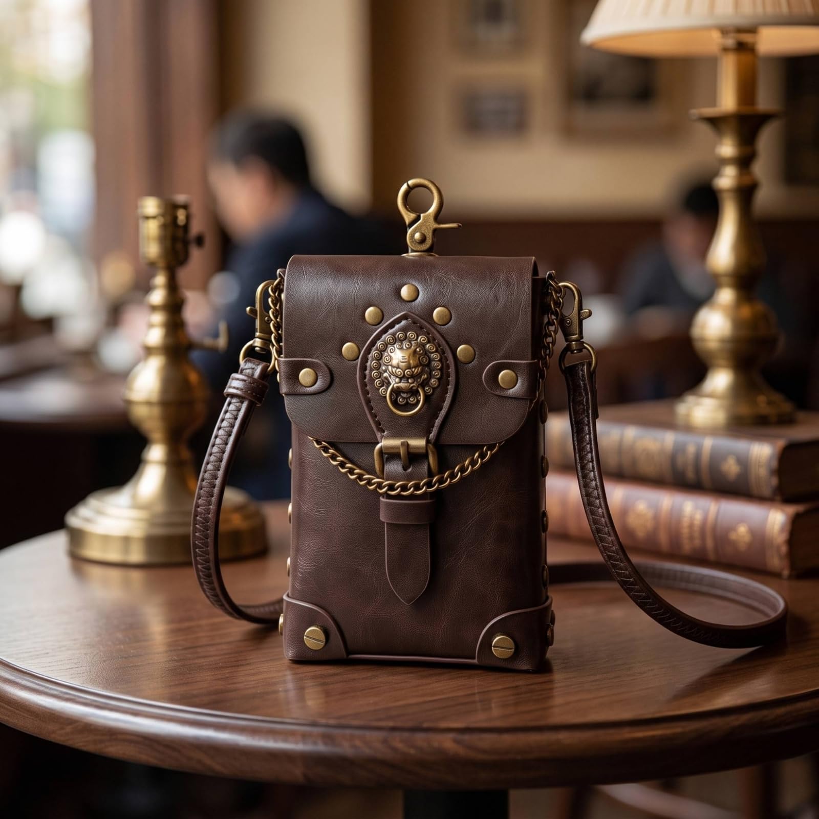 predolo Mini Bolso Retro Bolso con Cordones Estructurado para Cosplayers, Mujeres, Conciertos