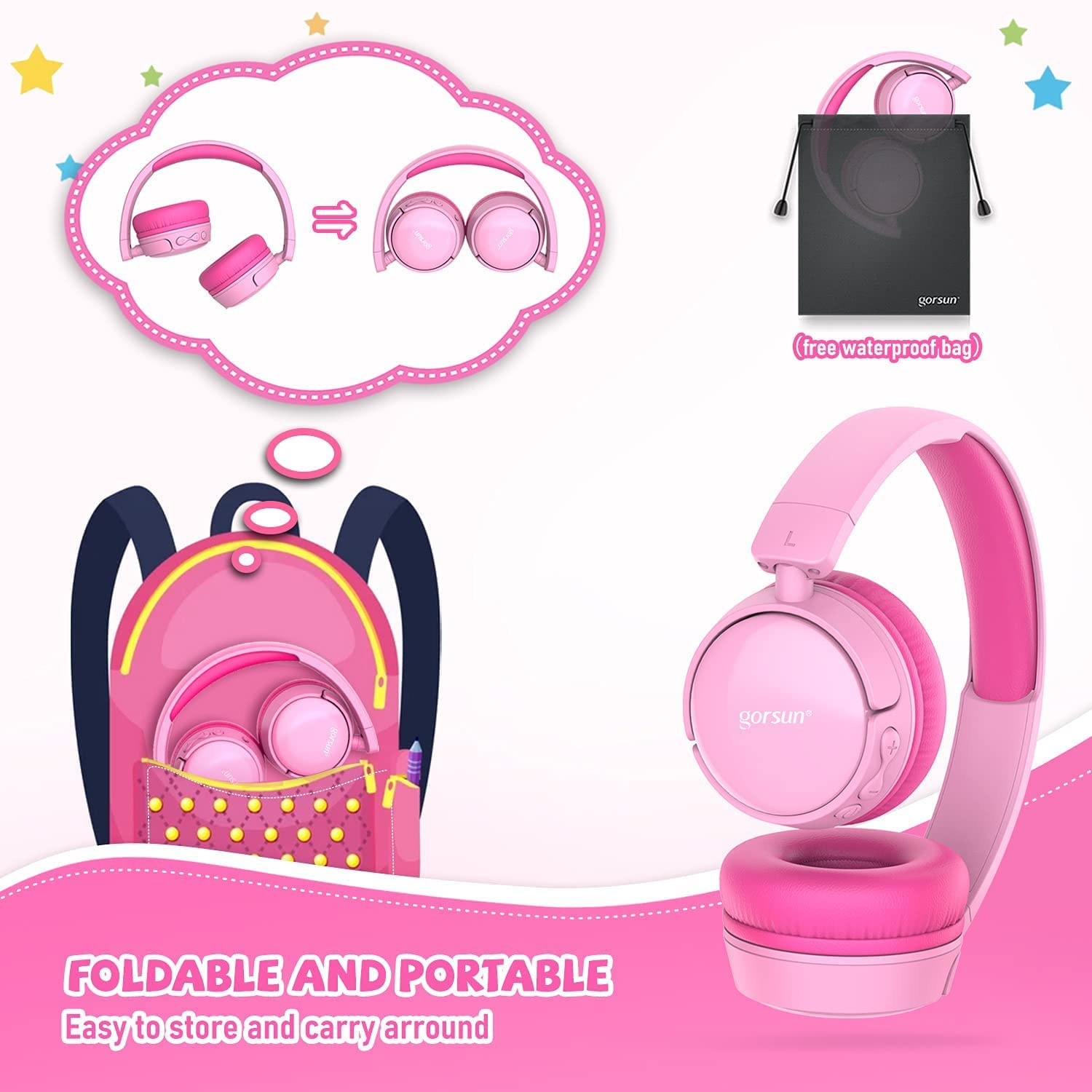 JBL JR310BT Cuffie Bluetooth Per Bambini - On Ear Con Cancellazione Rumore E Microfono - Foto 2