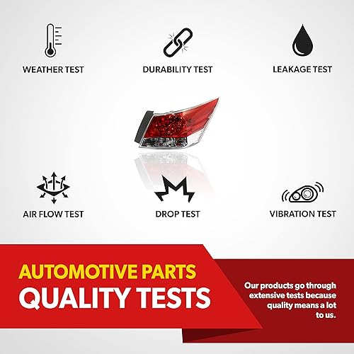 Miniatura 7 de UPPARTS Repuesto de montaje de luz trasera para Honda Accord EX EX-L HFP LX LX-P SE Sedan 2008 2009 2010 2011 2012  Compatible con el lado del