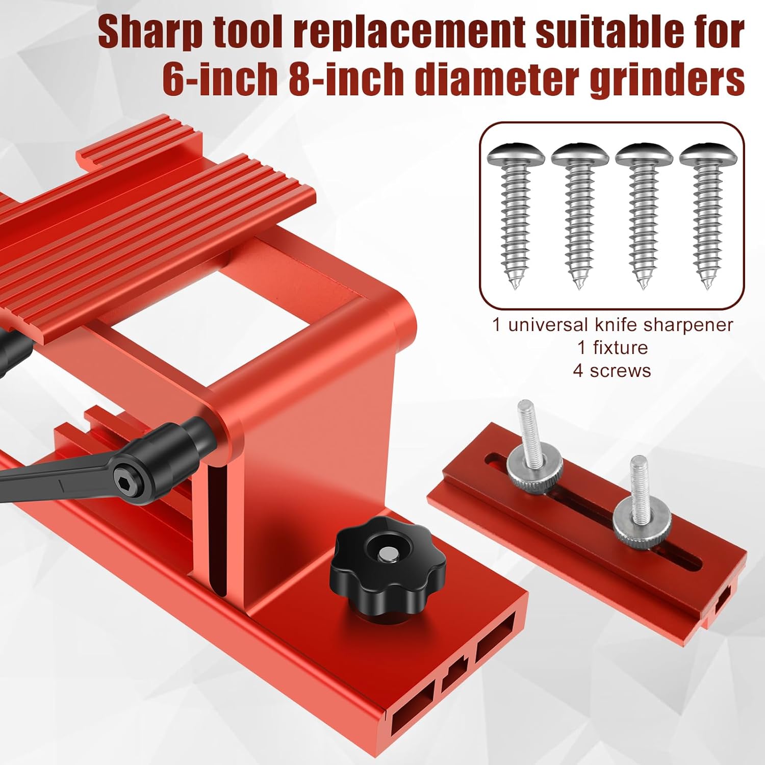 Sharpening Tool Rest Jig, Angle & Height Adjustable Sharpening Jig Tool, Manual Bench Grinder Tool Rest, Aluminum Alloy Sharpening Tool Rest Jig Replacement for 6/8inch Diameter Grinder