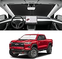 Vista 145 de Parasol de parabrisas de ajuste personalizado para Nissan Titan 2017-2024, bloquea los rayos UV y el calor, parasol de ventana delantera, fácil