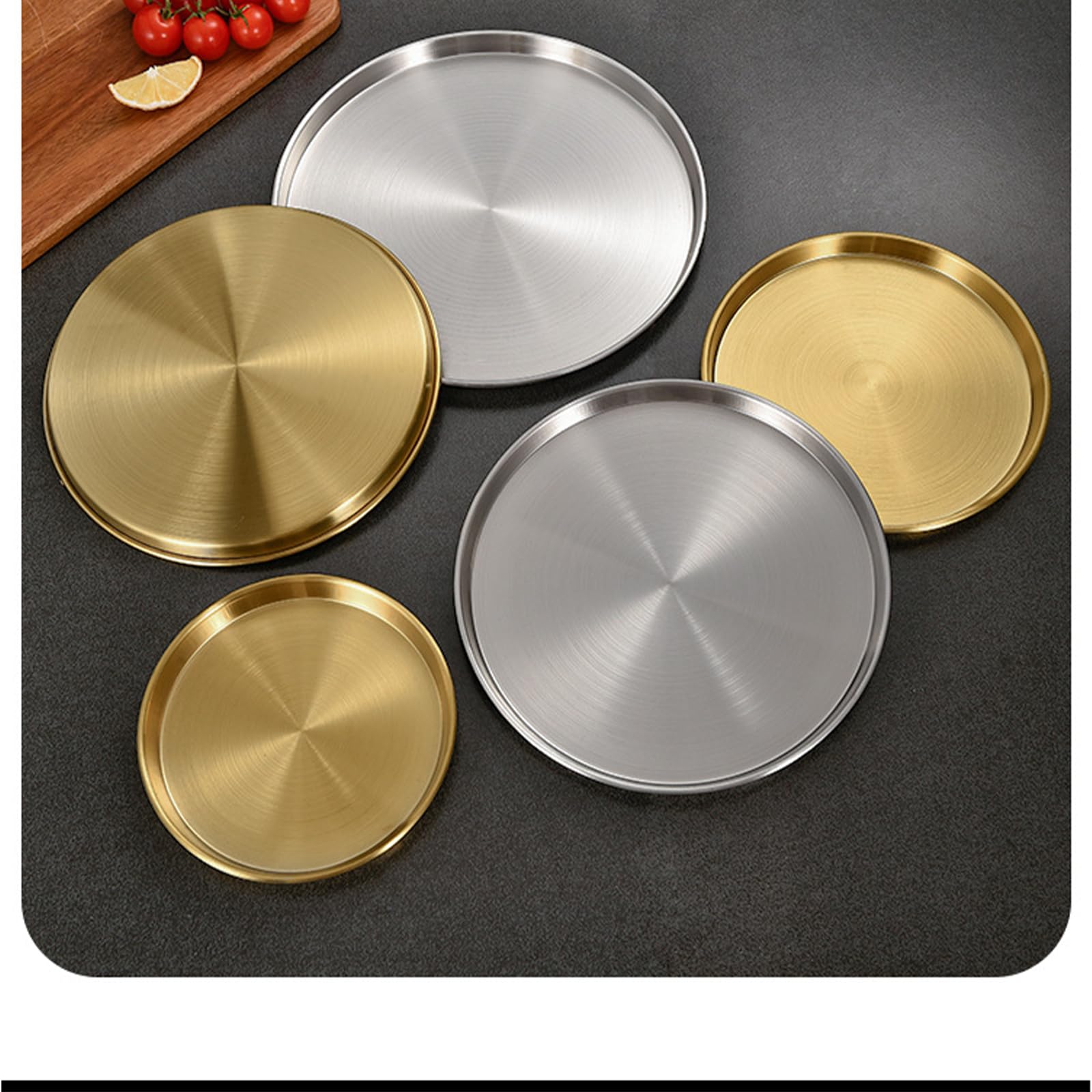 Bandeja organizadora de mesa, color dorado, paquete de 5
