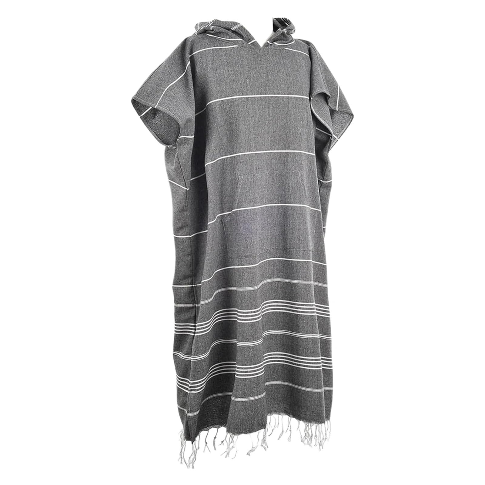 Poncho da surf con cappuccio, 120x90 cm, for uomo e donna, for nuotare, spiaggia, viaggi, asciugatura rapida, accappatoio, mantello, asciugamano bagno per Spiaggia e Sport Acquatici(Dark grey)