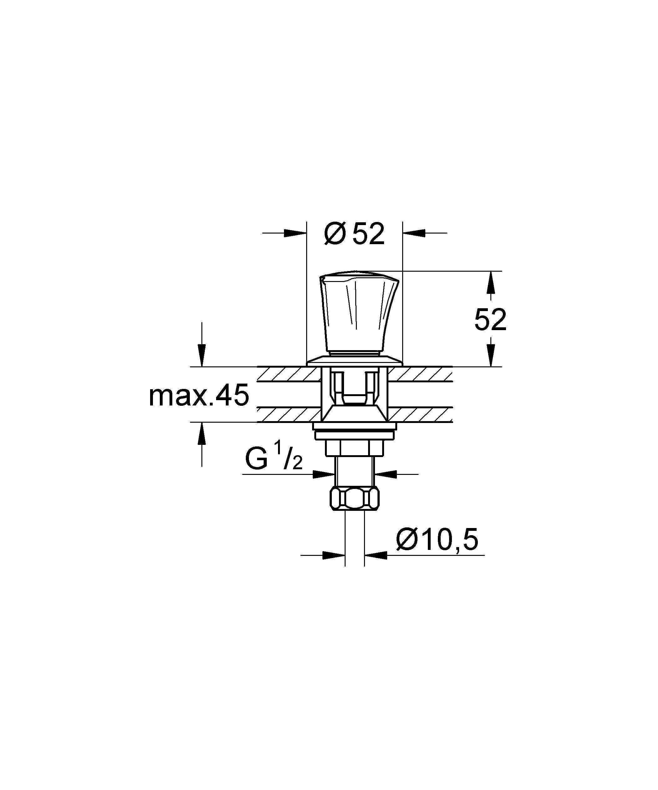 Grohe 18904001 - Coppia di Rubinetti per Miscelatore Costa L, Finitura Cromata [Vecchio Modello]
