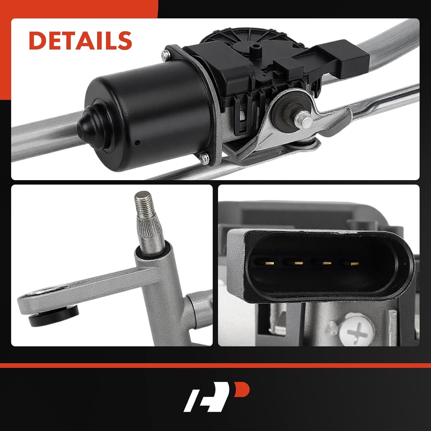 A-Premium Front Windshield Wiper Motor and Linkage Assembly Compatible with Chevrolet Traverse 2009-2011 & GMC Acadia 2007-2011 & Buick Enclave 2008-2011 & Saturn Outlook 2007-2010