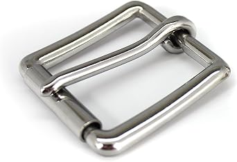 Heavy Duty Buckle Set with Chicago Screws - Durable Metal Replacement Buckle Hardware (Stainless Steel, Paul Revere)